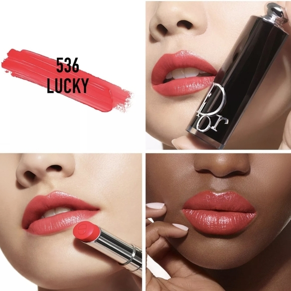 New~ DIOR Addict Shine Refillable Hydrating Lipstick, 536 Lucky - Picture 3 of 11